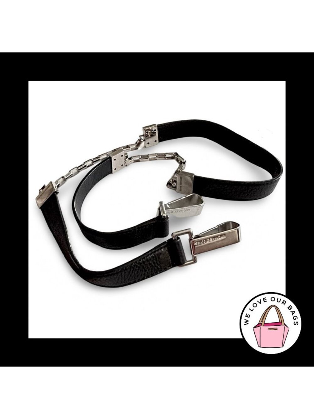 MICHAEL KORS BAG Strap Black Leather Chain Replacement Purse Crossbody Shoulder